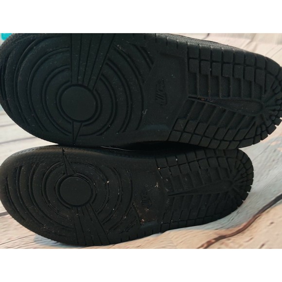 NIKE AIR JORDAN 1 MID SHOES TODDLER 10C US TRIPLE BLACK 640735-090 BASKETBALL - Picture 5 of 8